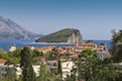 Old town Budva end Island of Sveti Nikola, Montenegro, Europe