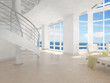 canvas print picture - Modern Luxury Beach Loft / Apartment with Sea View