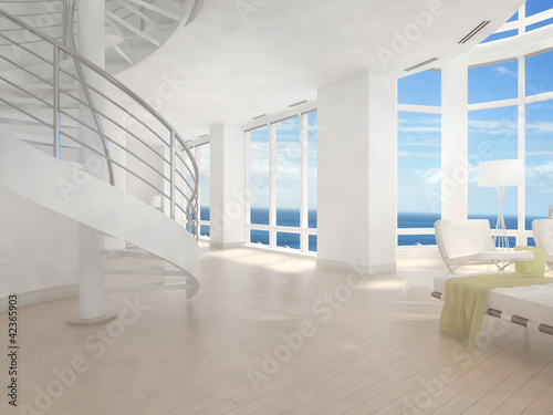 Illustration: Modern Luxury Beach Loft / Apartment with Sea View Modern Luxury Beach Loft / Apartment with Sea View