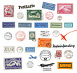 Foto: Briefmarken und Poststempel aus Deutschland Briefmarken und Poststempel aus Deutschland