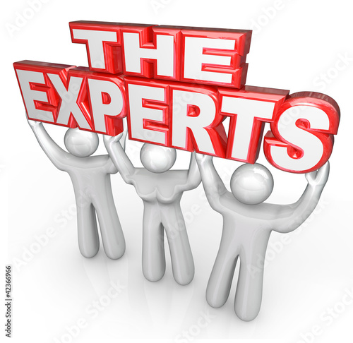 Illustration: The Experts Professional People Help Solve Problem The Experts Professional People Help Solve Problem