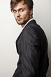 Elegant young handsome man.