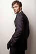 Elegant young handsome man.