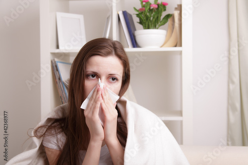 Photo: she suffers a cold she suffers a cold