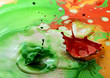 abstract color pigments milk drops