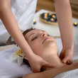 Woman neck massage at luxury spa