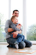 Foto: Vater und Sohn beim Spielen Vater und Sohn beim Spielen