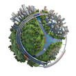 isolated concept of miniature globe