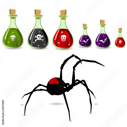 Vettoriale: Poison and spider Poison and spider