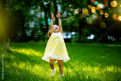 Photo: baby with bubbles baby with bubbles
