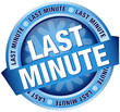 Button Banner "Last Minute" Snowflake Blue