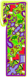Christmas hand drawn number. Vector illustration