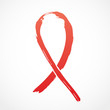Red grunge Support Ribbon