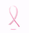Pink ribbon on her chest to support breast cancer cause or AIDS.