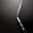 Metallic backdrop with hexagon grid and copyspace - eps8