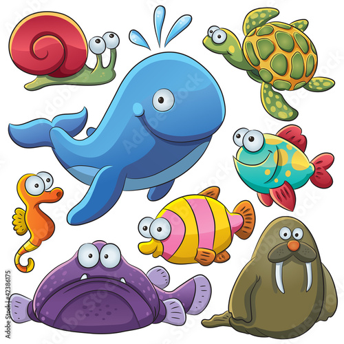 Vektor: Sea Animals Collection Sea Animals Collection