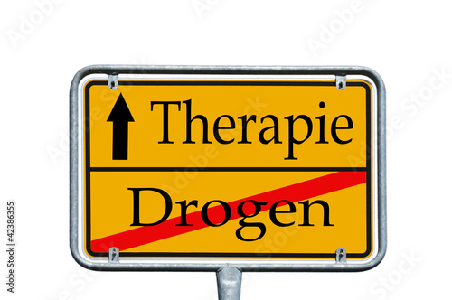 Photo: Ortsschild Drogen / Therapie Ortsschild Drogen / Therapie