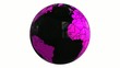 world globe black and pink