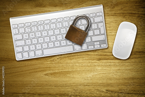 Photo: keyboard with lock keyboard with lock