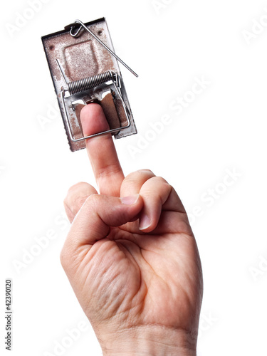 Photo: Trapped middle finger Trapped middle finger