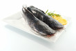 Two catfishes on a plate.