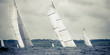 yacht sailing  in storm