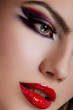 closeup shot of fashion makeup