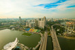 Singapore business district Marina Bay