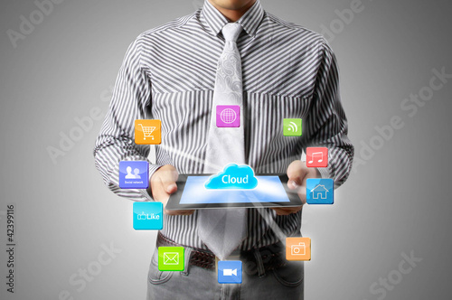 Photo: touch- tablet in hands touch- tablet in hands