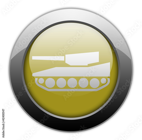 Illustration: Yellow Metallic Orb Button "Tank / Armored Vehicle" Yellow Metallic Orb Button "Tank / Armored Vehicle"