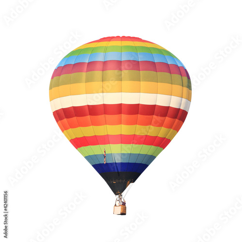 Photo: hot air balloon isolated whte hot air balloon isolated whte