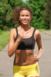 Athlete woman jogging outdoors