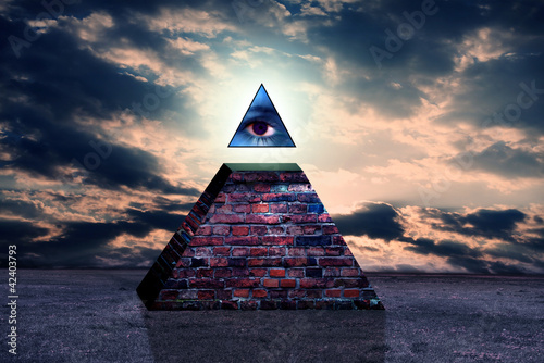 Illustration: New world order pyramid of illuminati New world order pyramid of illuminati