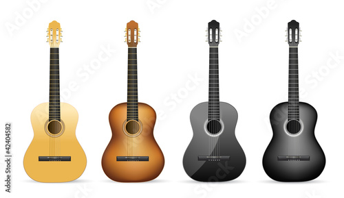 Vector: realistic acoustic guitar realistic acoustic guitar