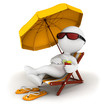 3d white people in vacation