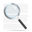 Vector: Realistic search icon with text on background Realistic search icon with text on background