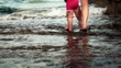 Video: Mother and Child Enjoying in The Waves Mother and Child Enjoying in The Waves