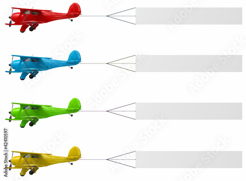 Illustration: Aereo con striscione Aereo con striscione