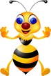 Vector: Funny bee cartoon Funny bee cartoon