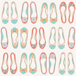 Ballerinas seamless pattern