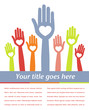 People united with copy space vector.
