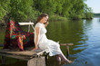 Photo: A girl on the lake A girl on the lake