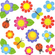 Vector: Set of flowers Set of flowers