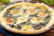 quiche mit mozzarella und spinat