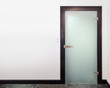 Modern closed glass  door