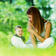 Happy mother and daughter