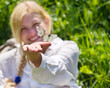 woman with butterfly on hand