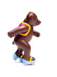 Plastic figurine of a bear on roller skates