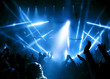 Silhouettes of people and musicians