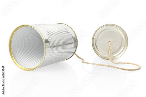 Photo: Can telephone on white, clipping path included Can telephone on white, clipping path included